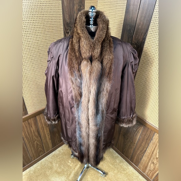 STUNNING VINTAGE FISHER SABLE FUR COAT JACKET STROLLER LARGE - Picture 7 of 11